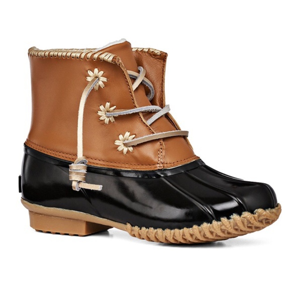 Jack Rogers Chloe Brown Rubber Duck Boots